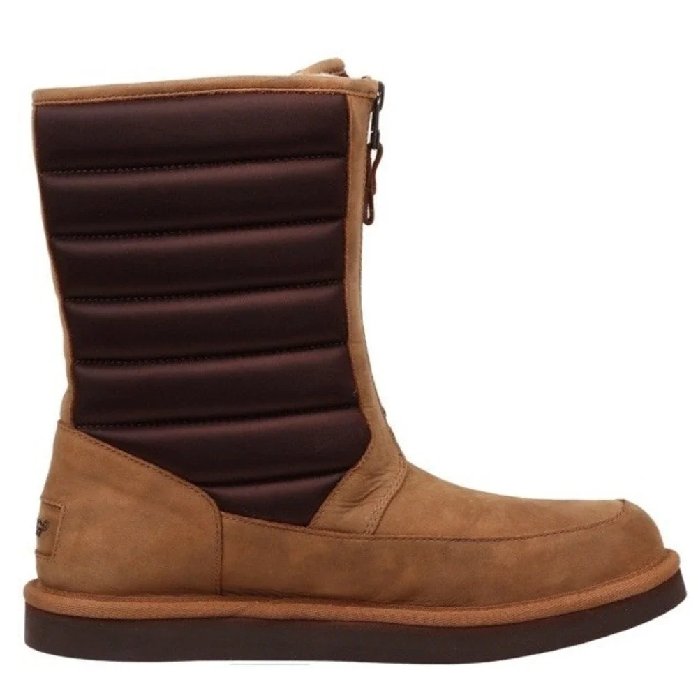 UGG 1013292 Zaire Chestnut Nubuck Nylon Waterproof Front Zip Boots Chestnut 7
